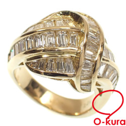 【中古】 ダイヤモンド リング レディース K18YG 13号 3.25ct 12.0g 18金 750 イエローゴールド 指輪